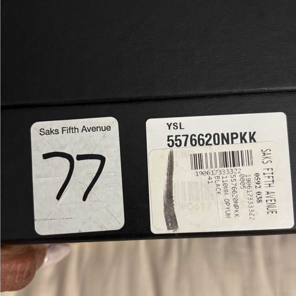Yves Saint Laurent Black Box with White Label Stickers - Picture 12 of 13